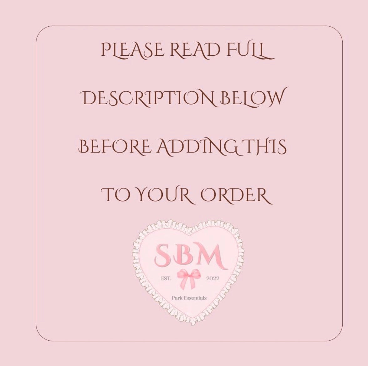 Rush - Add On Service For 1 Mouse Ears | Please Read Full Description