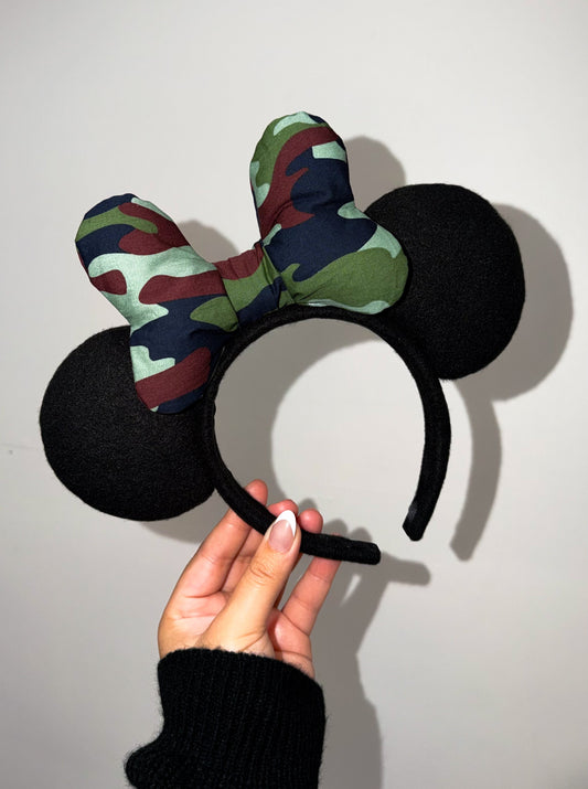 The Camo Ears (Darker Bow)