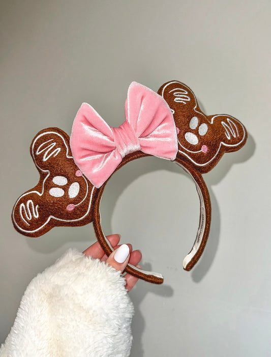 Mick Mouse Gingerbread Ears in Pink (Pre-Order)