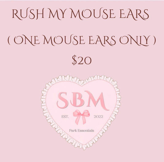 Rush - Add On Service For 1 Mouse Ears | Please Read Full Description
