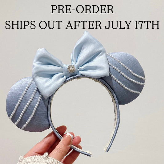 PRE-ORDER ONLY (SHIPS OUT AFTER JULY 17TH) NO RUSH - Pearl Blue Luxe Ears