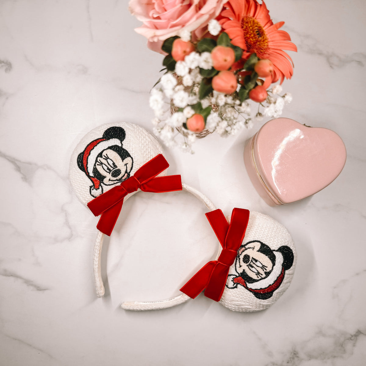 Santa Min Mouse Ears in Red (Pre-Order)
